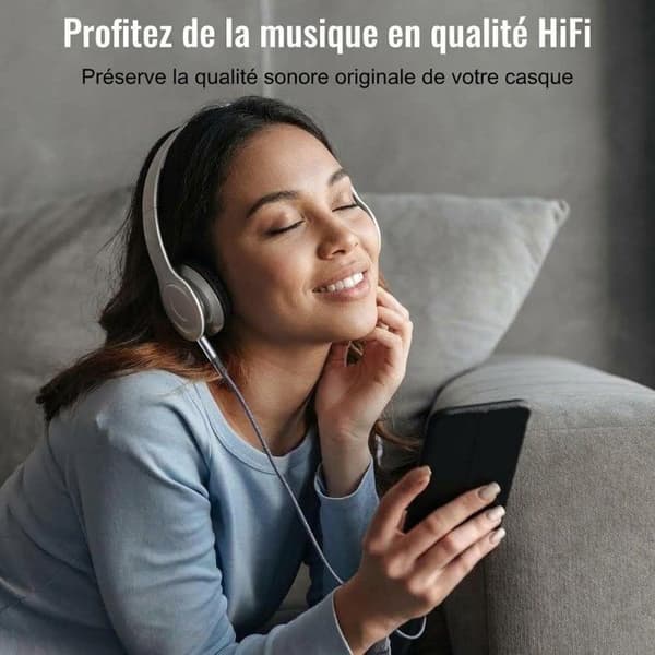 PH26 Kabel 1M kompatibel med Realme 9 audio aux Jack 3.5mm til USB C