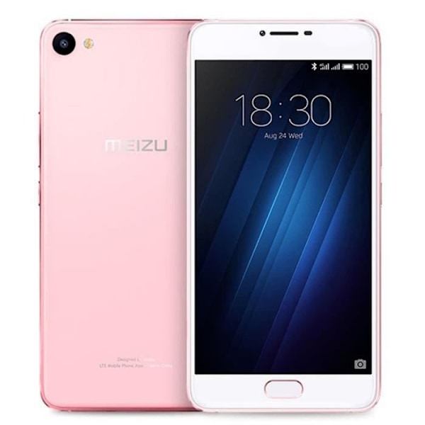 Housse Folio - PH26® - Meizu U20 - Tekonahkaa - Musta - Magneettinen Svart