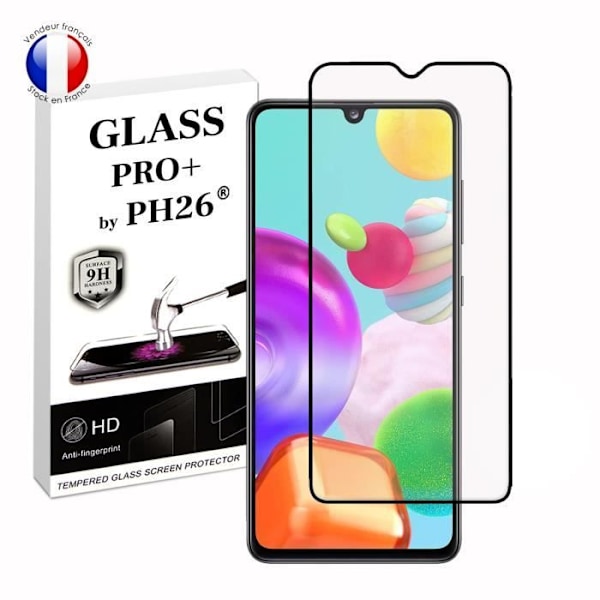 FULL skyddsfilm för Samsung Galaxy A41 i ultrabeständigt härdat glas (maximal hårdhet) Vit