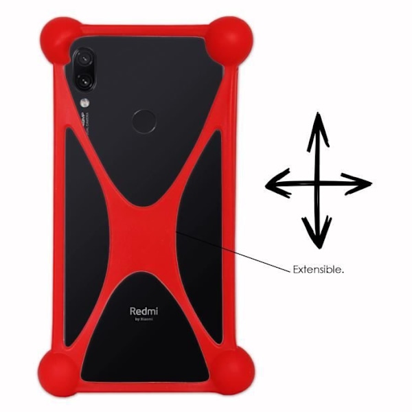 Coque bumper - Xiaomi - Redmi Note 7 - Punainen - Ultrakestävä - Taipuisat Röd