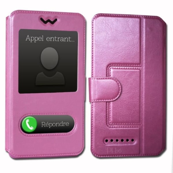 Taske til Oppo Reno2 Z Rose Extra Slim X2 vinduer i kvalitets øko læder magnetisk lukning og synlige syninger