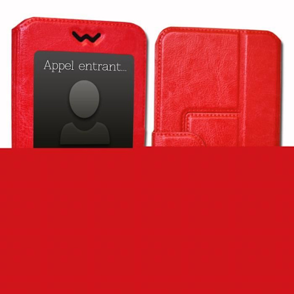 Etui Housse Folio - PH26® - Xiaomi Redmi 3X - Tekonahkaa - Punainen - Magneettinen Röd