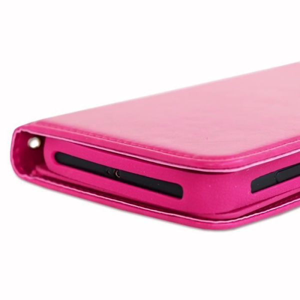 Etui til POCO F3 øko-læder pung format - dobbelt indvendig klap kortholder magnetisk lukning - FUSHIA Rosa