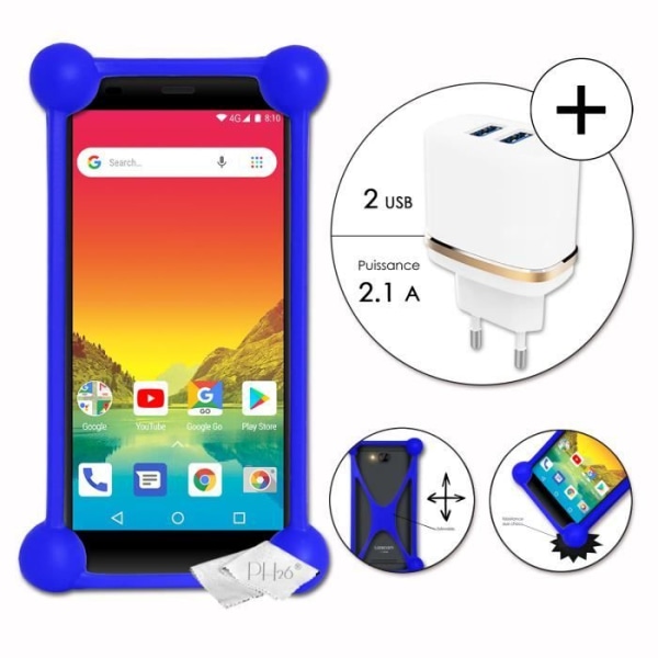 Coque-bumper - Logicom - Le Hola - Iskunkestävä - Silikoni - Erittäin kestävä Blå