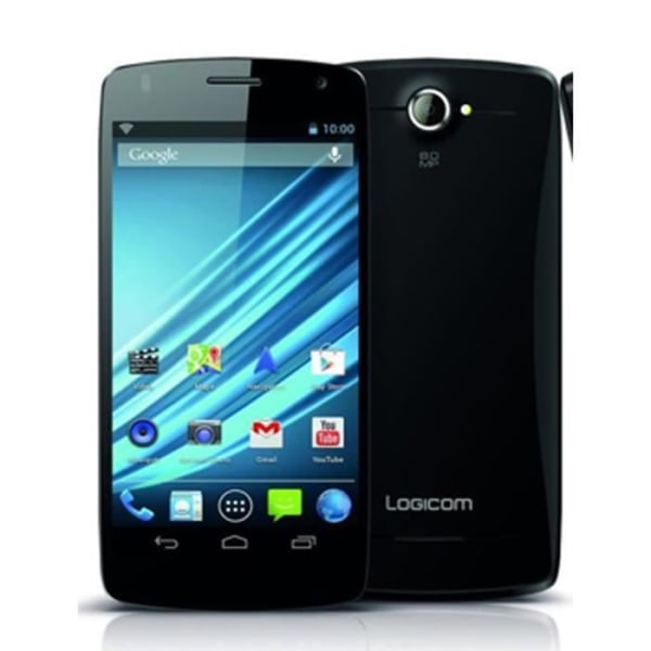 Logicom L-ite 504 Sort dedicated cover med vinduer i læderlook med synlige stikninger af PH26®