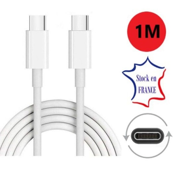 USB typ C till typ C-kabel - 1 meter för BLU View Speed 5G snabbladdning - snabbladdnings-/synkroniseringskabel