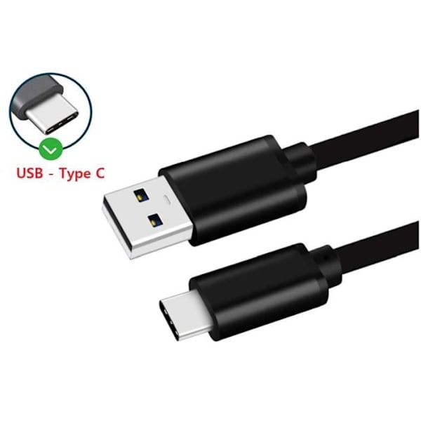 Pakke med biloplader + 2 USB-C kabler til Ulefone Tab A8 Ultra-powerful og hurtig oplader 2X (5V - 2,1A) + 2 kabler 1M - SORT