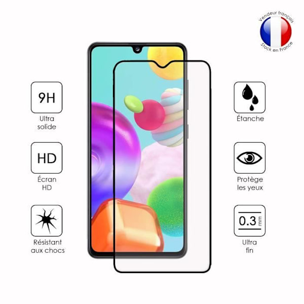 Pack 3 HELA skyddsfilmer för Samsung Galaxy A41 i ultrabeständigt härdat glas (Maximal hårdhet) Vit