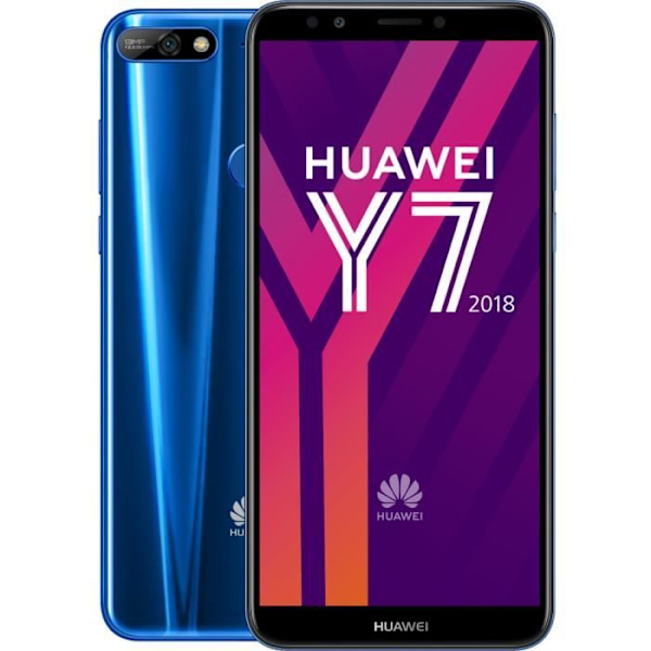 Cover til Huawei Y7 2018 - PH26® - Ekstra Tynd - Øko Læder - Magnetlukning - Rød RÖD