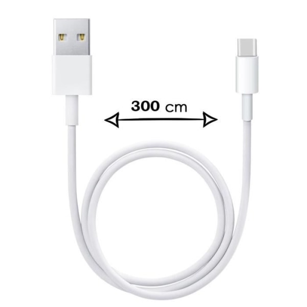 3 meter typ C-kabel för Oppo A52 snabbladdning-dataöverföring