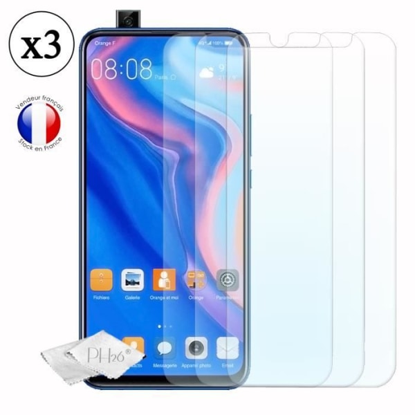 Super Pack Shockproof Blue Bumper Case för Huawei Psmat Z med 3 härdade glasögon för MAXIMALt hårdhetsskydd