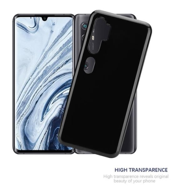 Cadorabo etui til Xiaomi RedMi NOTE Note 10 - i sort - Blødt TPU silikone beskyttende etui med anti-shock