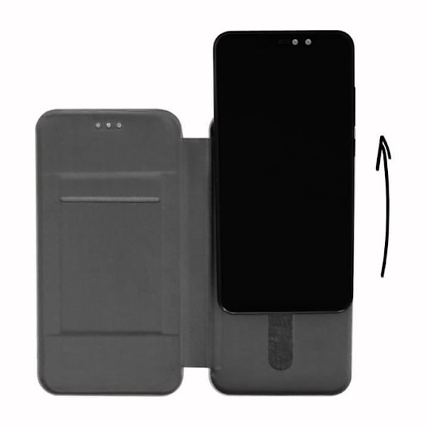 PH26® Folio-korthållare i grånärt eko-läder för Tp-Link Neffos C5S