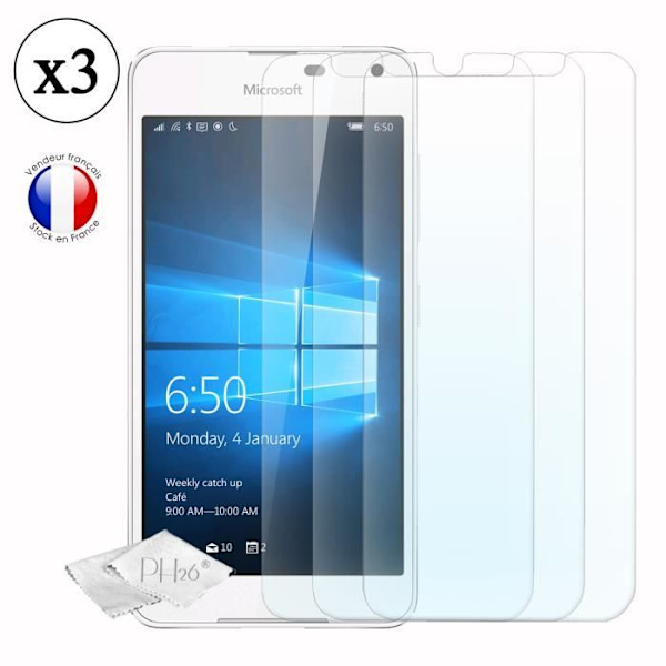 Suojakalvo - PH26 - Microsoft Lumia 650 - Karkaistu lasi - Erittäin ohut - Naarmuuntumaton