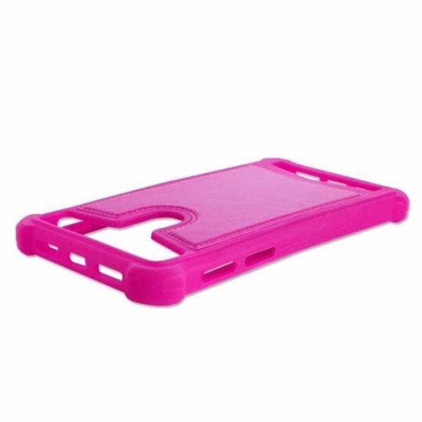 Bagcover til Samsung Galaxy M31 Prime Edition læderstil silikone gel contours anti-shock cover - Fuchsia Pink Rosa