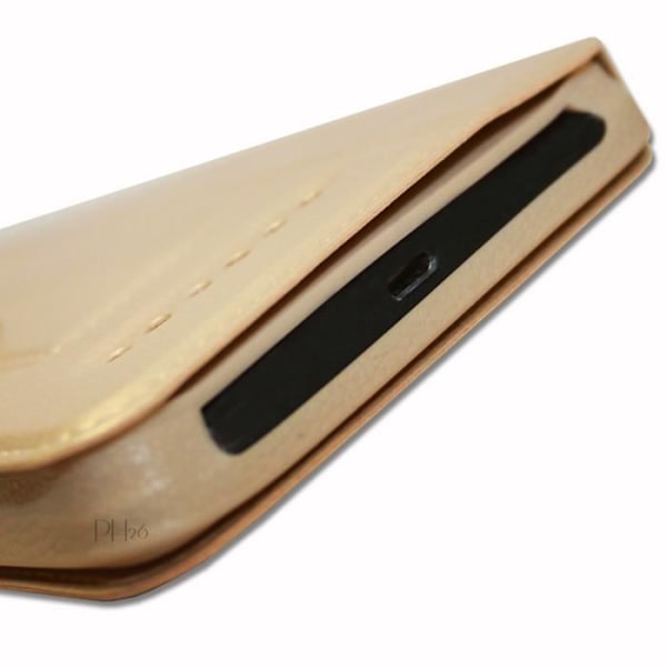 Folio fodral - Haier - Voyage G30 - Syntetiskt läder - Guld - Universell Gyllene guld