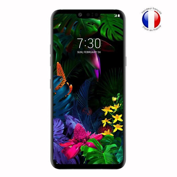 Super Pack Stötsäkert Blå Bumper Case för LG G8 ThinQ med 1 MAXIMAL Hårdhet Skyddande härdat glas