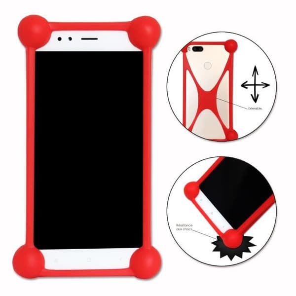 Coque Bumper - Doogee - V20 - Iskunkestävä - Silikoni - Punainen Röd