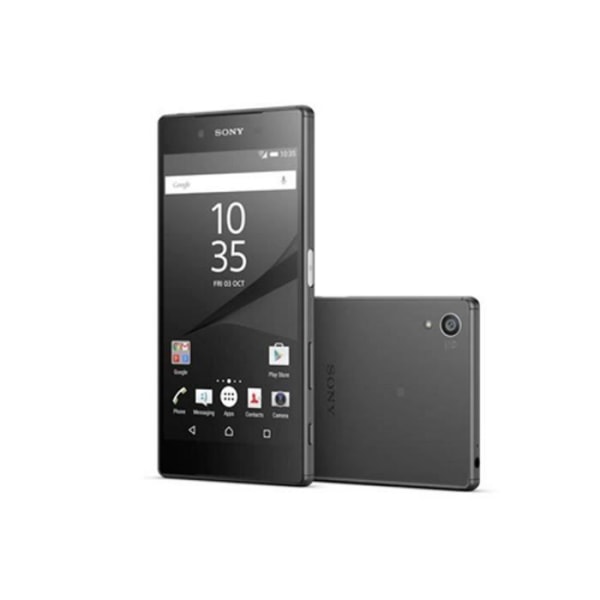 SONY XPERIA Z5 Dedikerat svart folioskydd med läderliknande fönster med synliga sömmar från PH26®