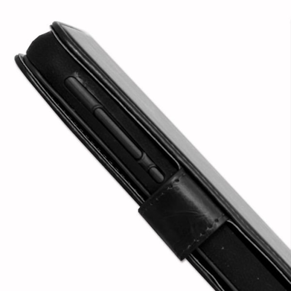 Foliofodral för BLU Studio X9 HD eco-läder plånbok format - dubbel invändig flik korthållare magnetisk stängning - SVART