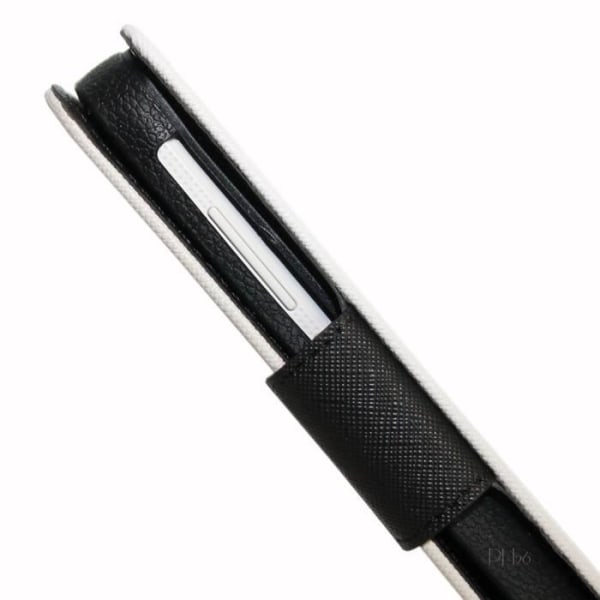Housse folio - PH26® - Universel - Syntetisk læder med tekstur - Magnetisk klap - Kortlommer Vit