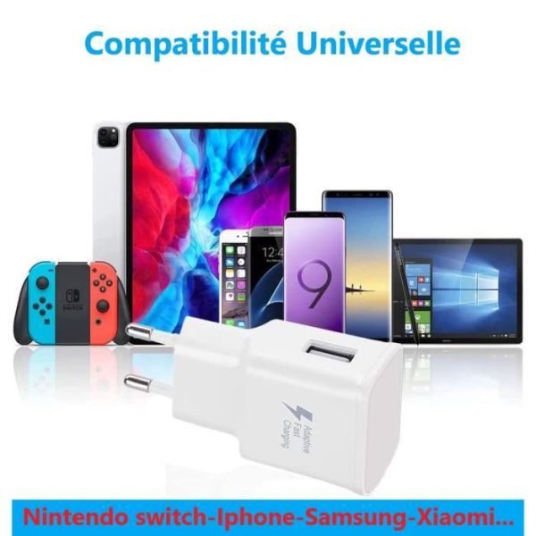 Pack laturi + kaapeli Realme C30 -pikalaturille Erittäin tehokas ja nopea UUSI SUKUPOLVI 3A Micro-USB-KAAPELILLA Vit