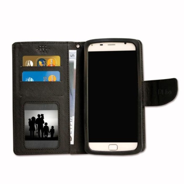 Etui Housse Folio - PH26® - ID BOT 53 - Simili Læder Tekstur - Universel - Magnetisk Vit