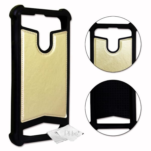 Baksidan - Google - Pixel 4a - Lädereffekt - Silikongel - Stötresistent - Guld Gul