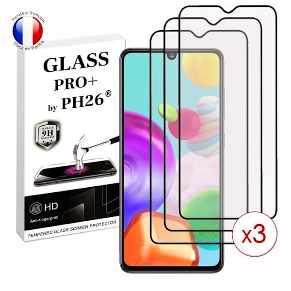 Pack 3 HELA skyddsfilmer för Samsung Galaxy A41 i ultrabeständigt härdat glas (Maximal hårdhet) Vit