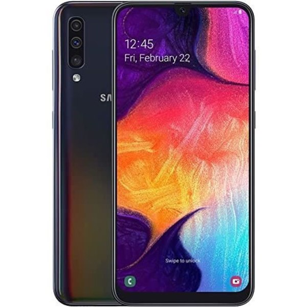 Taske til Samsung Galaxy A50 Extra Slim i kvalitets øko læder - BLÅ Blå