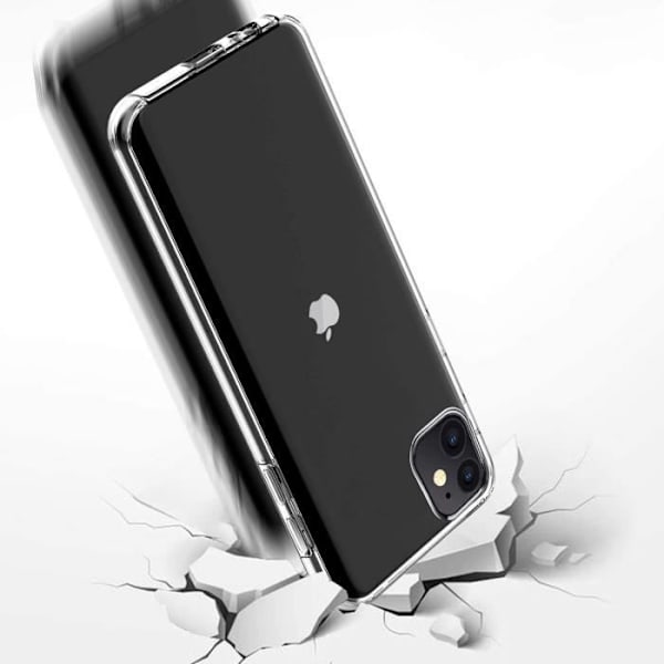 360 asteen Apple iPhone 11 -kotelo - Täysin läpinäkyvä etu + takasuoja jäykässä, kosketusnäytön kotelossa - Iskunkestävä,