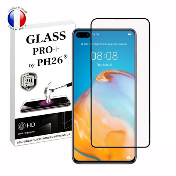 FULL skyddsfilm för Huawei P40 i ultrabeständigt härdat glas (maximal hårdhet) Vit