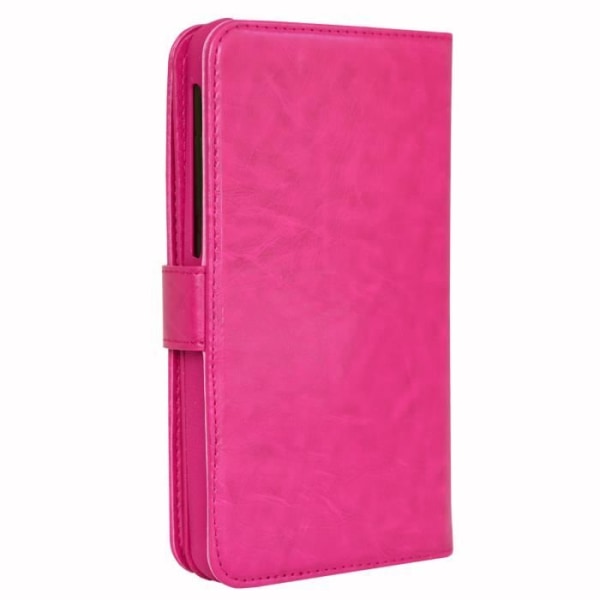 Folio kansikotelo Ulefone Note 13P eko-nahkaiselle lompakkoformaatille - kaksinkertainen sisäläppäkorttipidike - FUSHIA Rosa