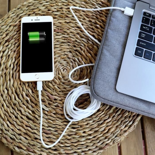 USB Typ C-kabel - 1 meter för Ulephone Power 5S Snabbladdning - Snabbladdning-synkroniseringskabel Dataöverföring Vit