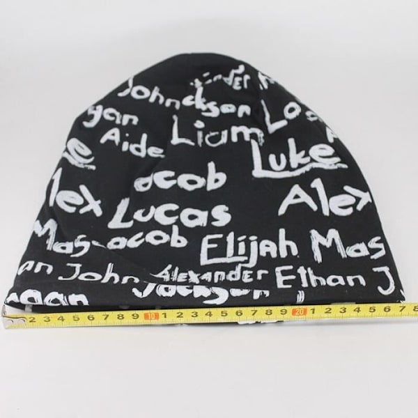 Svart bomullsmössa för män Kvinnor Brevtryck huv Mode Hip Hop Skullies Beanies Gorras [A72ECF0]