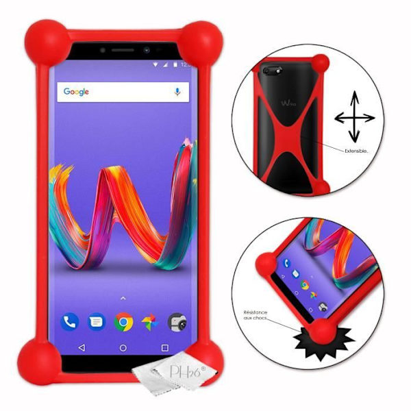 Coque bumper - Wiko - Harry 2 - Rød - Ultrarobust - Fleksibel Röd