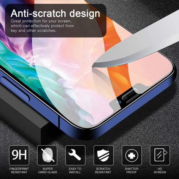 iPhone 12 Mini 5,4" Tempered Glass 3 Pack + 1 * Case Läpinäkyvä TPU Silicone Case iPhone 12 Mini Cover Case -näytönsuoja