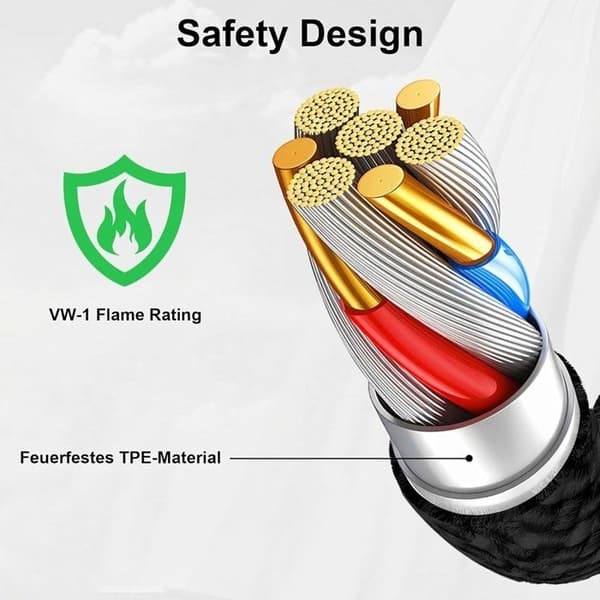 PH26 Nylonflätad Kabel 1 Meter för iPhone 6s, USB A till Lightning-kabel, Laddning och Dataöverföring Svart