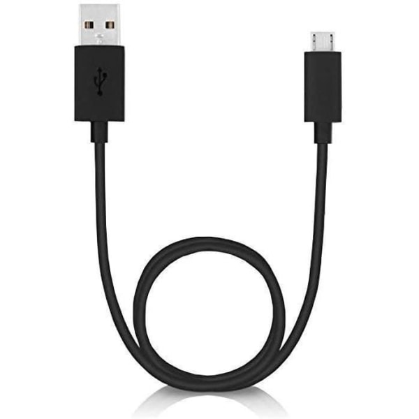 Autoladdarepaket + 2 Micro USB-kablar för Alcatel 1B 2020 Ultrakraftig och snabb laddare 2X (5V - 2.1A) + 1M kabel - SVART.