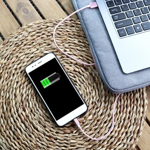 Micro USB - PH26 - Blackview A60 - 1,3 M - Nailonkudottu - Nopea Lataus-Synkronointi ROSA