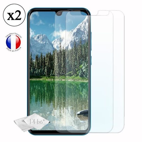 Pack 2 skärmskydd i härdat glas med hög transparens, ultrabeständig, ultratunn, antispårkompatibel för