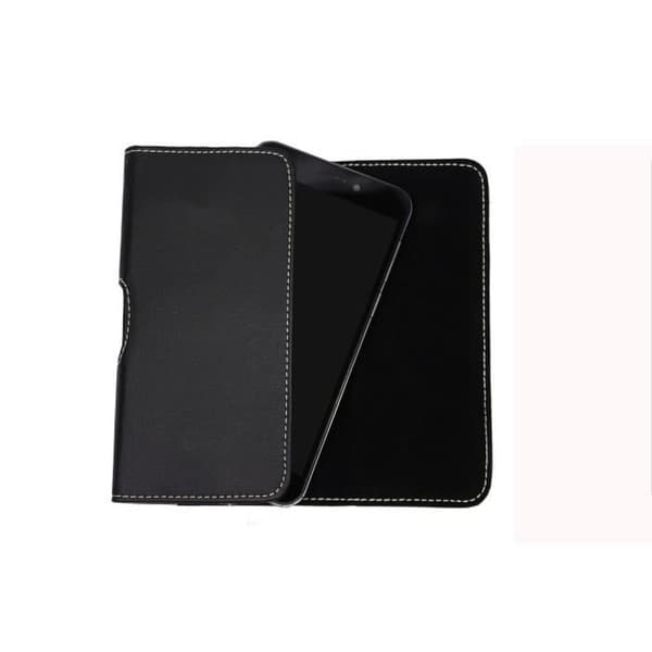 Etui Pung - PH26 - Huawei Ascend G700 - Sort Granuleret Læder - Magnetisk Lukning - Bælteklips Sort