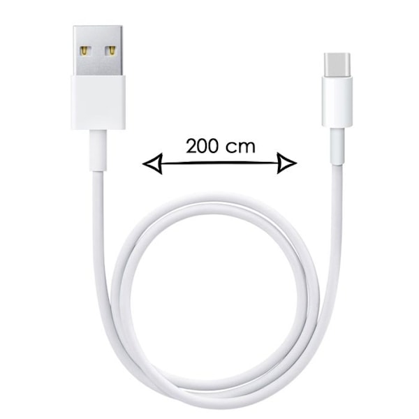 USB typ C-kabel för UMIDIGI G9A - Snabbladdning/synkronisering av dataöverföring - 2 meter kabel