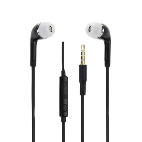 Ulefone Power Armor 14 High Quality Audio -kuulokkeet erittäin mukavasta silikonista, äänenvoimakkuuden säätö ja mikrofoni - MUSTA Svart