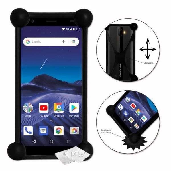 Bumper case - Logicom - Le Moov 2 - Stødsikker - Ultra-resistent - Fleksibel Svart