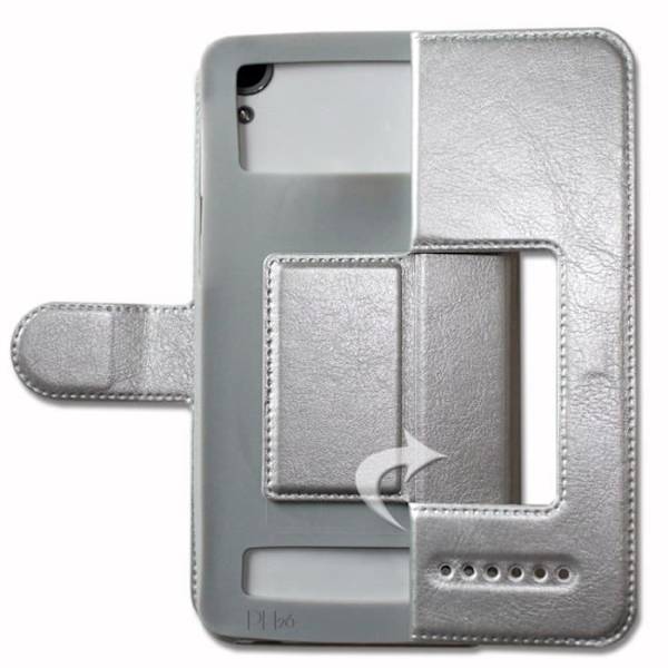Super Pack-skydd för ILA 8X Extra Slim 2 Eco-läderfönster + 2 högtransparens skyddsglasögon SILVER