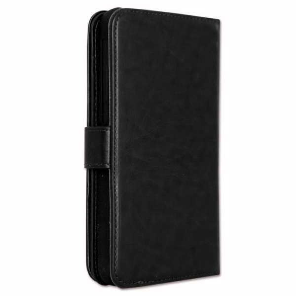 Folio suojakotelo Vivo Y9s eko-nahkalompakkoformaatille - kaksinkertainen sisäläppäkorttipidike magneettisuljin - MUSTA