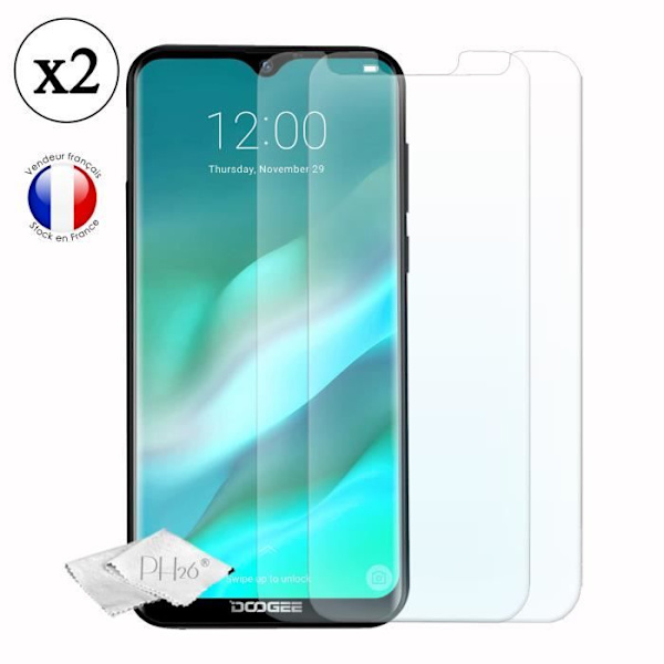 Skärmskydd - PH26® - Doogee X90L - Härdat glas - Ultra tunt - Represistent