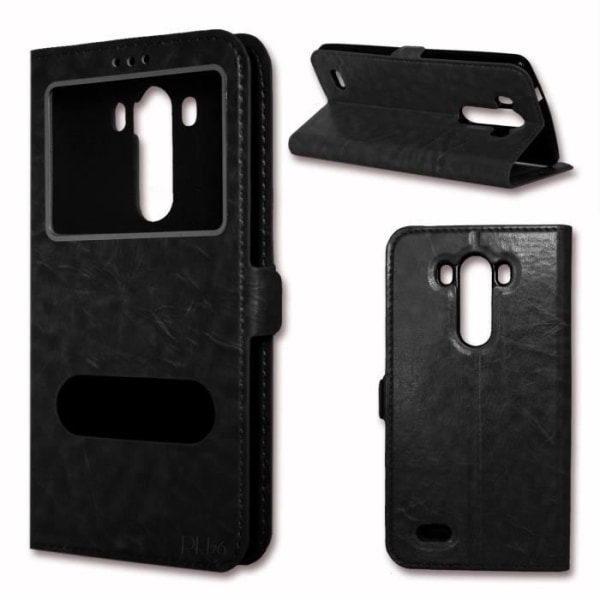 Etui Housse Folio - PH26® - LG G3 S/G3 MINI - Syntetiskt läder - Svart - Mjukt Svart