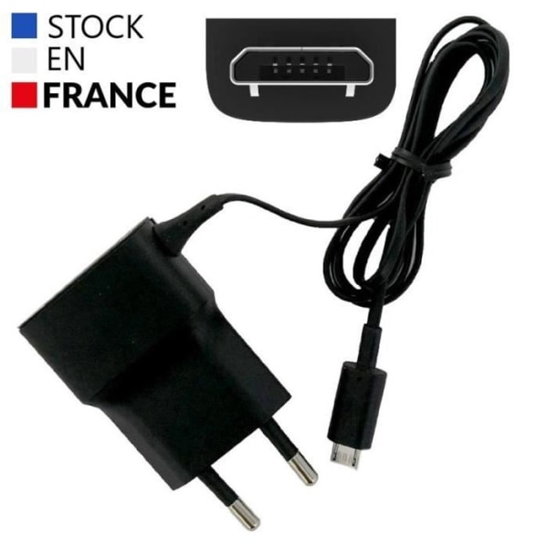 2000 mA:n verkkolaturi (seinäpistorasia) mikro-USB-liittimellä Ulephone Armor X2:lle erittäin tehokas ja nopea 2000 mA Svart